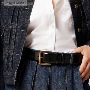 J.Crew Wide belt in spazzolato leather